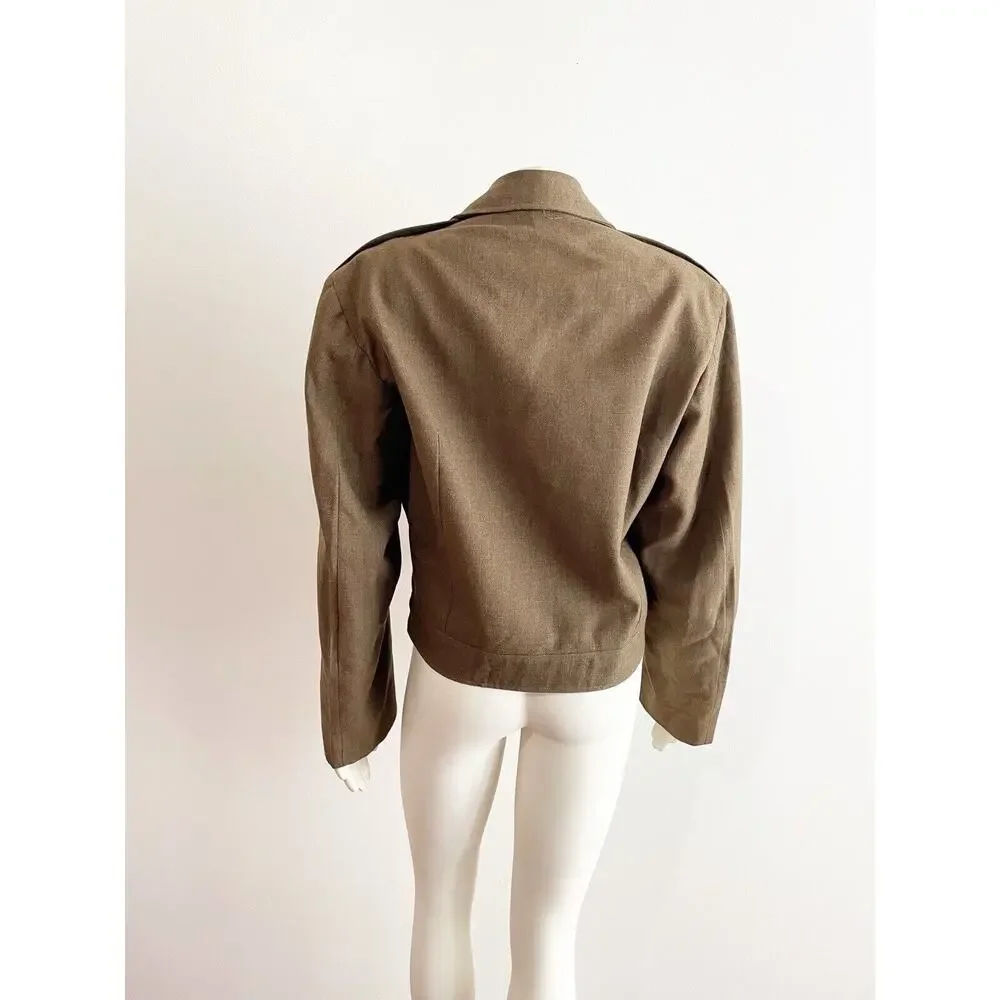 Vintage Eisenhower Cropped Field Jacket WWII Ike Size 40R Green